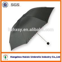 3 Folding Pongee Folding Gift Promotion Umbrella for Man